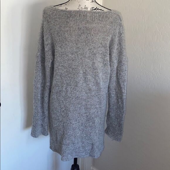 Aritzia Babaton Gray Alpaca Wool Blend Pullover Sweater Modern Boho - Picture 3 of 13